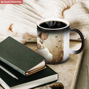 Frosted Black <b>Ceramic</b> <b>Mug</b> 11oz Heat Sensitive Blank Cup Corporate Gift - Product Image 3