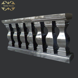 <span class=keywords><strong>Balaustrada</strong></span> <span class=keywords><strong>de</strong></span> <span class=keywords><strong>piedra</strong></span> <span class=keywords><strong>de</strong></span> basalto negro pulido, <span class=keywords><strong>precio</strong></span> barato, personalizado, diseño moderno - Product Image 1