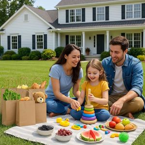 Bolsa de Papel Kraft Impresa con Flexografía Personalizada, Resistente a la Grasa, Reciclable, Ecológica, Estilo Clásico con Asa para Ropa y Regalos - Product Image 3