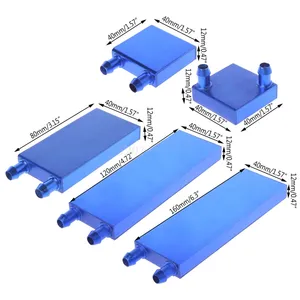 40 80 120 160mm Bloque de refrigeración por agua de aleación de aluminio Sistema de refrigeración PC Lap CPU Enfriador líquido