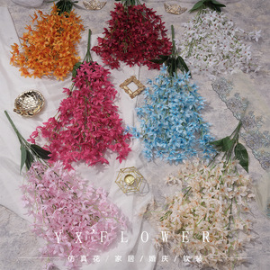 Bouquets d'orchidées artificielles Yixuan, arrangements de fleurs en soie, décoration de mariage, décoration de salon - Product Image 1