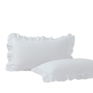 Fodera per cuscino plissettata artigianale di alta qualità, elegante copricuscino con balze in <span class=keywords><strong>pizzo</strong></span> <span class=keywords><strong>bianco</strong></span> per l'arredamento di lusso di hotel e case - Product Image 1