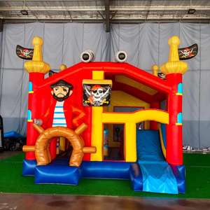Château gonflable à thème pirate avec toboggan, qualité commerciale, combo pour fêtes et événements pour enfants, trampoline robuste pour <span class=keywords><strong>location</strong></span> - Product Image 1
