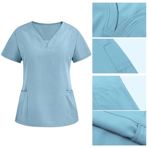 Setelan Scrub Medis Bernapas, Elastis, dan Tahan Lama untuk Pakaian Kerja Sehari-hari bagi Dokter dan Perawat, Lembut & Mudah Dibersihkan, Tersedia dalam Berbagai Warna - Product Image 4