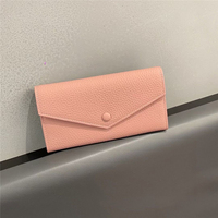 Dompet Kulit Asli Wanita Desainer Mewah Merk Grosir AL1058 Slim Custom Logo Passport, Tempat Kartu Kredit