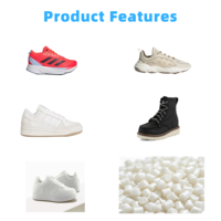 Granulés de LDPE recyclé blanc, polyéthylène basse densité, pour le moulage par injection de semelles de chaussures