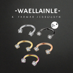 Bán buôn 10g thép không gỉ 316L piercing đồ trang sức lưỡi Nhẫn thời trang đồ trang sức cơ thể - Product Image 3