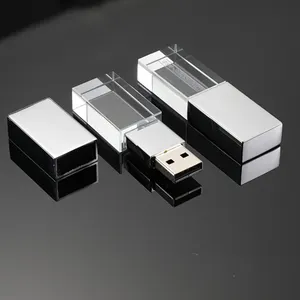 Clé USB en cristal de 64 go, 128 go, 16 go, en verre acrylique, pour les photographes