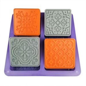 Reusable 4 Cavity Silicone Soap <b>Mold</b> Non-Stick Handmade Soap Making <b>Molds</b> for DIY Crafts <b>Candles</b> - Product Image 1