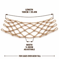 Sugar Glider ABS Rope Climbing Net Adjustable Flexible Cage Ladder Toy for Small Pets All Seasons
