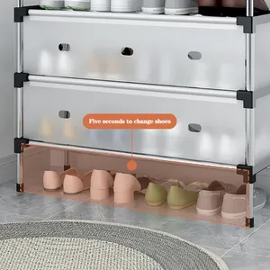 <span class=keywords><strong>Scarpiera</strong></span> Fai-da-Te Antipolvere in Tubi di Acciaio Inox, Multistrato, Economica, Salvaspazio, Resistente <span class=keywords><strong>e</strong></span> Durevole - Product Image 6