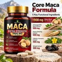 Capsules d'énergie Maca, comprimés de puissance, OEM, booster naturel, pilules à base de plantes, complément alimentaire, Maca noire pour hommes
