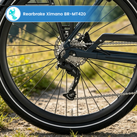 Bicicleta Urbana OEM de 28 Pulgadas con Cuadro de Aleación, 10 Velocidades, Frenos de Disco Hidráulicos, Bicicleta Eléctrica Urbana