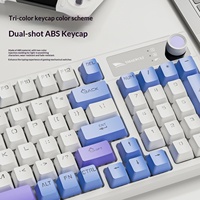 Teclado Inalámbrico para Juegos Smailwolf MK95 de Triple Modo, Interruptores Azules Intercambiables en Caliente, Retroiluminación RGB para PC y Portátiles