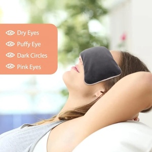 Masque oculaire aromathérapeutique lesté, chauffable et congelable, avec garnissage de lavande et de graines de lin, pour la relaxation et la méditation - Product Image 2