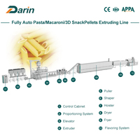 Ligne d'extrusion de granulés de macaroni 3D entièrement automatique avec contrôle PLC pour la production industrielle de pâtes