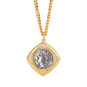 Collar de diosa agrícola de moneda antigua de nueva edición con figura en relieve de la Deidad, collar de doce deidades principales de gama alta - Product Image 6