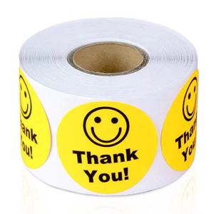 Direkt vom Hersteller: Niedliche Smiley-Aufkleber, Dankeschön-Sticker, 500 Stück für Dekorative Aufkleber, Versiegelungsetiketten, Umweltfreundliche Etiketten - Product Image 4