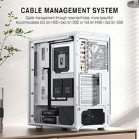 Boîtier PC FOIFKIN M1 - Panneau frontal en noyer, 4 ventilateurs PWM ARGB préinstallés, blanc pour jeux