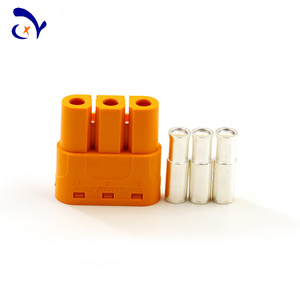 موصل LCC40 من Amass عالي الجودة تيار كبير 3-دبوس ذكر أنثى كابل المكونات النحاس مطلي بالفضة العاصمة بطارية ليثيوم قابس الطاقة - Product Image 5