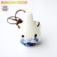 6-Hole Alto Ocarina in Key of C/A | Beginner Ceramic Ocarina for Kids, Students & Adults | Music Education Instrument Wholesale