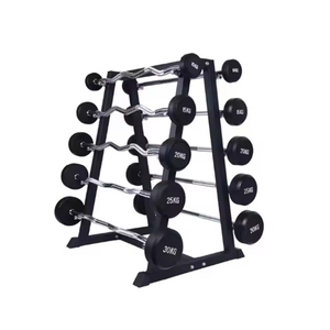 UINIQ Équipement d'haltérophilie Barre d'haltères incurvée à tête ronde en caoutchouc - Product Image 6