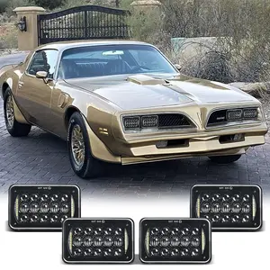 Grootlicht 4*6Inch Led Koplamp Met Drl Voor Chevrolet Camaro 1982 - 1992 Chevrolet Cavalier 1982 - 1987