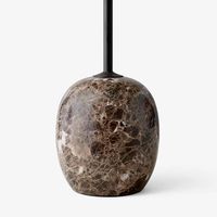 SHIHUI personnaliser marbre naturel foncé Emperador Brown Base Table basse ronde en acier au carbone noir haut salon Table d'appoint ronde