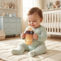 Biberon pour bébé à large ouverture en gel de silice souple et réaliste, simulant le sein maternel, pour le sevrage ; Biberons de 150 ml et 250 ml de qualité alimentaire avec boîte
