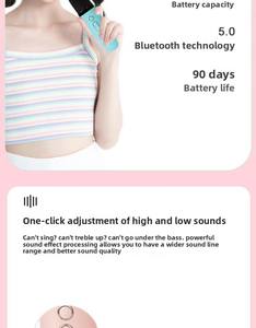 Mini <span class=keywords><strong>Karaoke</strong></span> Portátil con Altavoz de Uso Directo, Iluminación LED RGB y Micrófono, Potencia de Salida de 5W, Autorización de Patente Internacional - Product Image 4