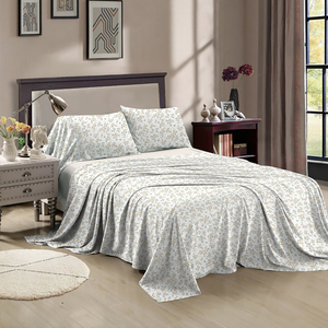 핫세일 부드러운 마이크로화이버 체크 패턴 안료 프린팅 시트 세트 침대 시트 침구 100% 폴리에스터 침대 시트 세트 - Product Image 4