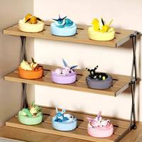 Ms 100% Authentique Anime 9 Pièces/Boîte Pokémon Eevee Endormi Boîte Mystère Figurine d'Action Mignonne en PVC Mini Jouet Décoratif Ornement