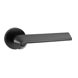 New Design Modern <strong>Bedroom</strong> <strong>Door</strong> <strong>Knobs</strong> Matt Black Zinc Alloy Lever <strong>Door</strong> Handle Lock Set - Product Image 2