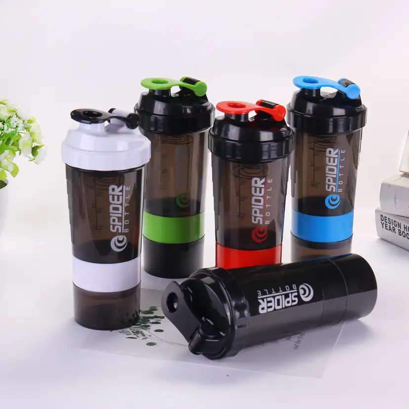 Bilink özel spor blender su şişesi protein shaker bpa ücretsiz metal top ile