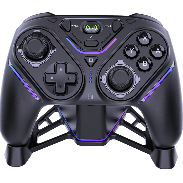 RGB Wireless Gaming Gamepad Hall Effect Stick Dual Vibration Turbo Auto Function for Switch 2 Controller
