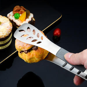 Pince à pain en acier inoxydable 304 avec poignée en silicone résistante à la chaleur, idéale pour la cuisson, le barbecue et les buffets - Product Image 4