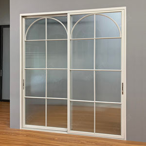 Puerta Corredera <span class=keywords><strong>de</strong></span> Vidrio <span class=keywords><strong>de</strong></span> <span class=keywords><strong>Dos</strong></span> Paneles <span class=keywords><strong>de</strong></span> Estilo Retro <span class=keywords><strong>de</strong></span> 8 mm con Marco <span class=keywords><strong>de</strong></span> Aluminio para Decoración <span class=keywords><strong>de</strong></span> Interiores y Divisiones - Product Image 2