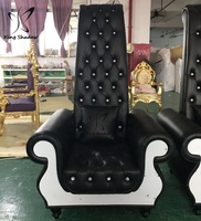 Fauteuil de Luxe Moderne pour Salon de Manucure, Équipement Spa Noir, Baignoire à Remous pour les Pieds, Canapé de Massage, Station de Thérapie des Pieds, Chaise de Spa