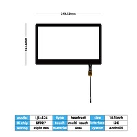 Écran tactile capacitif à côtés inégaux de 10,1 pouces, dureté 6H, résolution 1024x600 pour le contrôle industriel, la navigation automobile