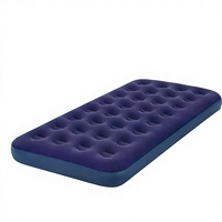 Matelas Gonflable Double Rectangulaire 9 Pouces d'Épaisseur en PVC Floqué pour Dormir