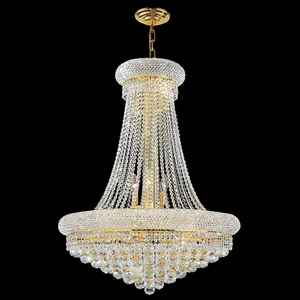 Lampadario in cristallo cromato da 27.5 "di larghezza illuminazione elegante per la decorazione di nozze della tenda LT-71006