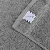 Highly Absorbent 100% Cotton 2 Bath Towels 2 Hand Towels 4 Washcloths 8 Piece Dobby Border Towel Set for Bathroom Shower
