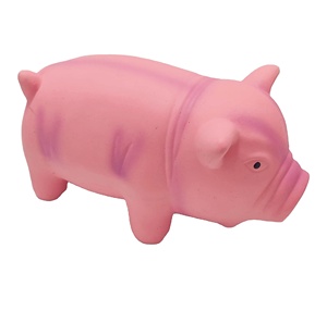 Best verkochte Mohua grinnende geluidsklank 15cm 100% rubber latex schreeuwende varken klassieke hondenspeeltje op maat gemaakte kleur - Product Image 3