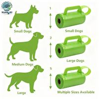 Sacs à déjections pour animaux de compagnie biodégradables en HDPE pour chiens et chats, sacs à déchets jetables écologiques avec fermeture à nouer et surface mate