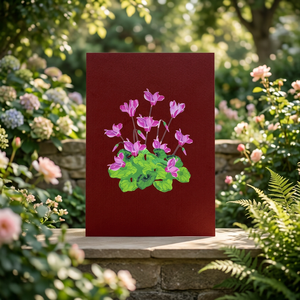 Tarjeta Pop-up 3D de Ciclamen, Diseño Encantador, Papel Cortado con Láser, Artesanía Hecha a Mano en Hanói, Vietnam, Regalo para San Valentín o Acción de Gracias - Product Image 6