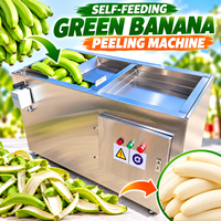 Automatische groene bananen schiller 500kg/u zelfvoedende roestvrijstalen machine voor de verwerking van diepvriesbananen