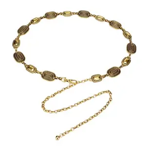 Chaîne de taille rétro pour femmes robe décoration style ethnique ceinture à chaîne ceinture polyvalente pour accessoire de bijoux