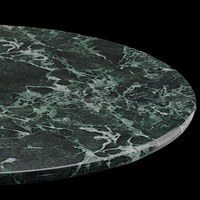Table à manger en marbre Verde Alpi personnalisable, style moderne, pierre verte foncée, vente directe d'usine, taille sur mesure, colonne conique