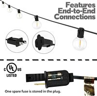 TSINYEOutdoor étanche cour jardin pelouse Camping atmosphère guirlandes lumineuses décoratives G40 intérieur extérieur éclairage de vacances