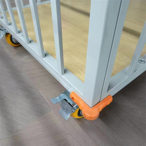 Voiture de clôture à demi-<span class=keywords><strong>porte</strong></span> Chariot industriel Support en tissu Voiture d'emballage en vrac Chariots à étagères en métal Brouettes Chariot à quatre roues en tissu - Product Image 2